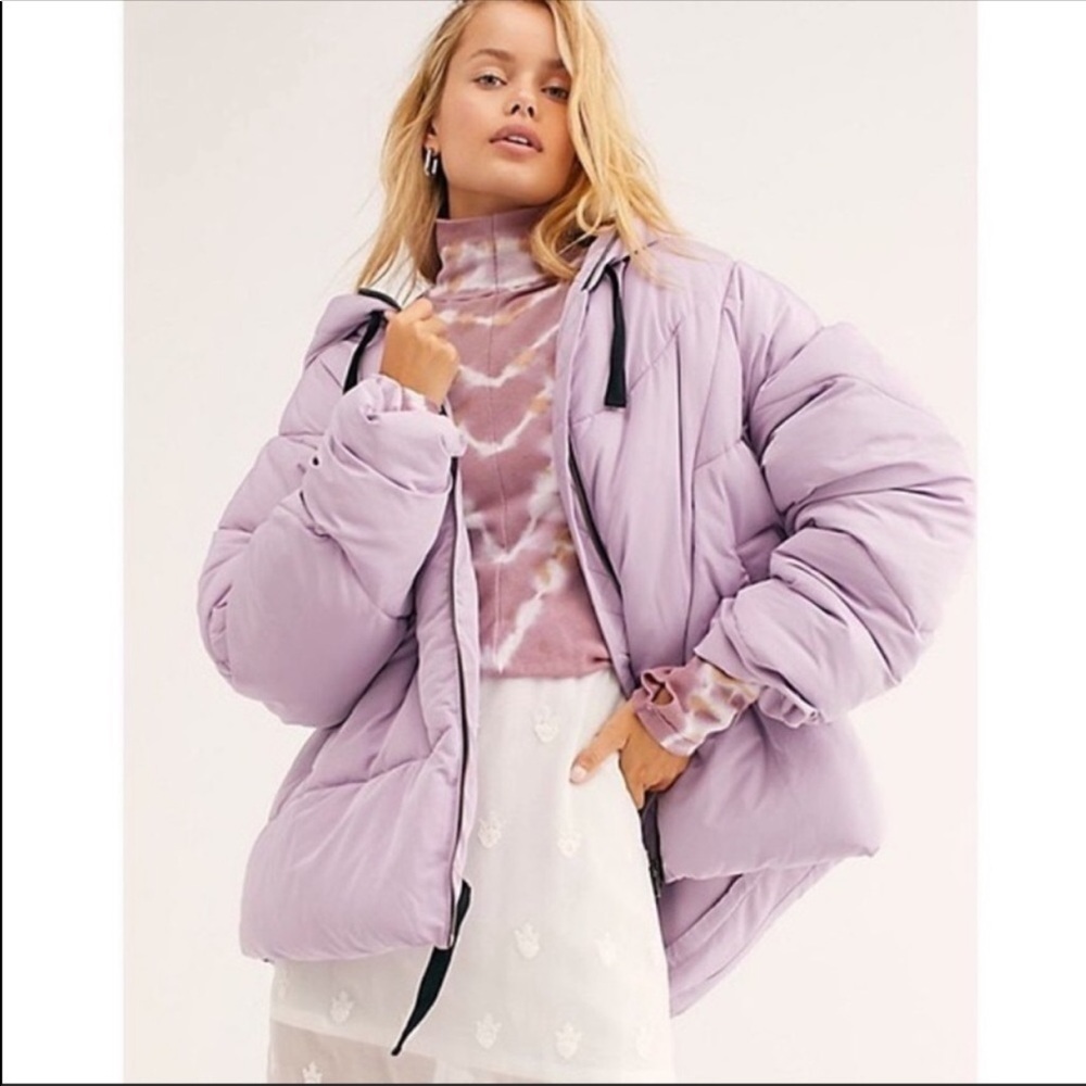 free people lavender hailey puffer